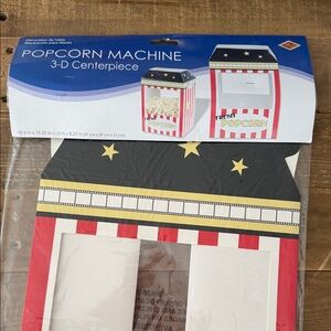 Amscan Red and Black Popcorn Machine Centerpiece